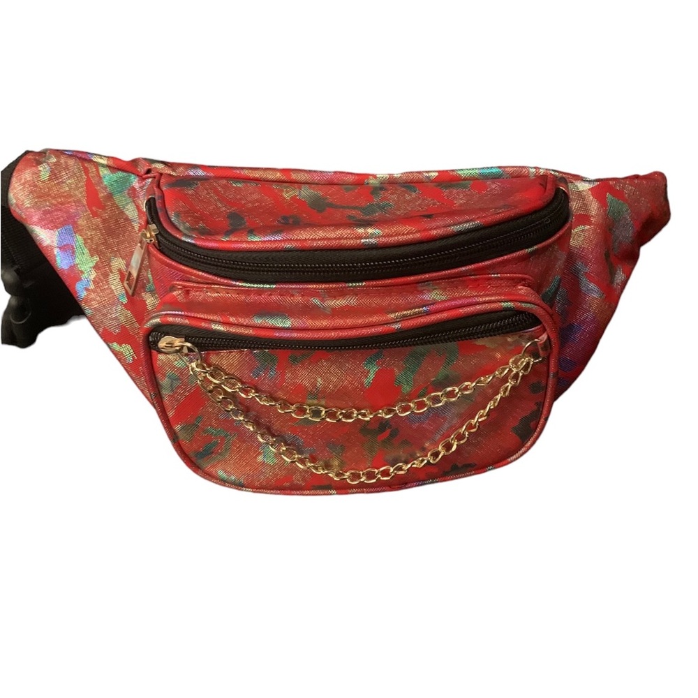 Multi Color Red Belt Bag